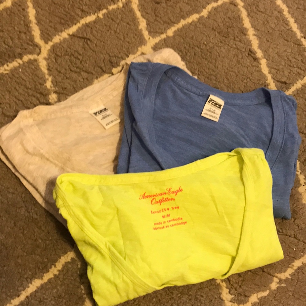 PINK Victoria’s Secret and American Eagle V Necks